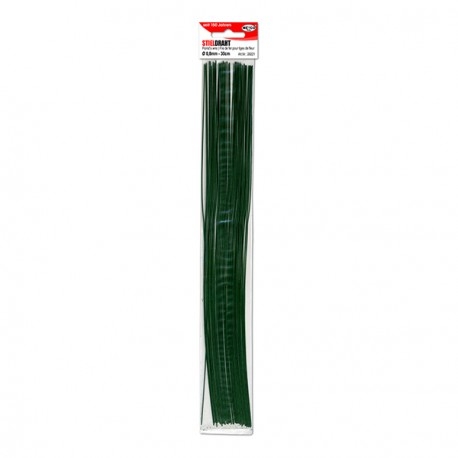 GREEN STEEL WIRE 1.2 X 30CM - 15 PCS