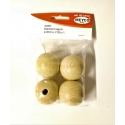 WOODEN BALLS 40MM NATURAL 