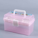 PINK PLASTIC CARRYING BOX 26 X 16.5 X 14CM