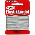 MEYCO ELASTIC CORD 1MM / 5MTR SILVER