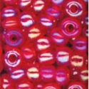 MEYCO RED IRIDESCENT GLASS BEADS - 2.5MM - 20G 