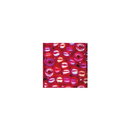 MEYCO RED IRIDESCENT GLASS BEADS - 2.5MM - 20G 