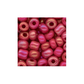 MEYCO LIGHT RED IRIDESCENT GLASS BEADS - 2.5MM - 20G 