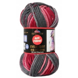 EVERYDAY BIG COLOURS YARN 100GRM - RED/GREY/PINK