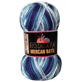 MERCAN BATIK KNITTING YARN - BLUE/TURQUOISE/LT.BLUE