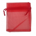 RED ORGANZA BAGS - 8X10CM - PACK OF 6