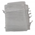 WHITE ORGANZA BAGS - 8X10CM - PACK OF 6