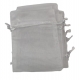 WHITE ORGANZA BAGS - 8X10CM - PACK OF 6