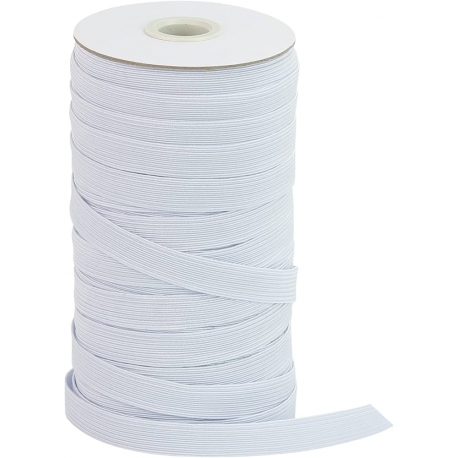 10MM ELASTIC WHITE 1.5MM THICKNESS BY THE METER