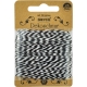 DECORATIVE CORD BLACK/WHITE 25M DIAM. 2MM