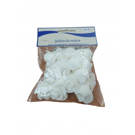 ROSA POLYFOAM (24PCS) 4CM - WHITE