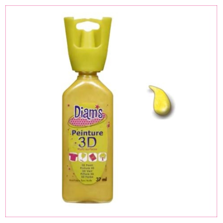 DIAMS 3D - PEARL - JAUNE PAILLE