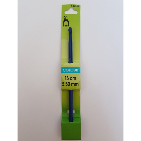 CROCHET HOOK WITH PLASTIC HANDLE 0.6MM X 14CM